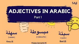 Adjectives  Part1  Levantine Arabic  Simple and Easy Arabic [upl. by Hairabez]