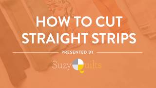 How To Cut Straight Strips in Quilting [upl. by Smaj]