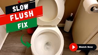 How To Fix A Slow Draining Toilet Without A Plunger [upl. by Purvis]