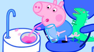 Peppa Pig and George at the Dentist  Peppa Pig Official Family Kids Cartoon [upl. by Muncey]