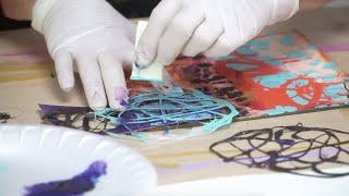 How To Create Your Own Stencil  Mixed Media Techniques [upl. by Hube]