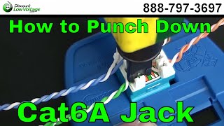 How to Punch Down a RJ45 Cat6A Keystone Jack [upl. by Nat]