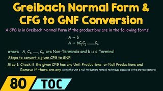 Greibach Normal Form amp CFG to GNF Conversion [upl. by Leahplar652]