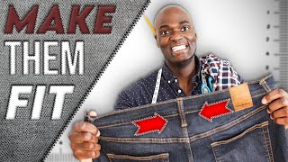 How To SLIM The Waist Of Your Jeans BEGINNER FRIENDLY [upl. by Weathers930]