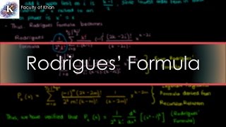 Legendres ODE III VerifyingProving Rodrigues Formula [upl. by Ailenroc918]