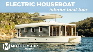 Mothership Electric Houseboat  Mothership Marine Ltd [upl. by Donetta581]