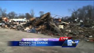 Inside look at Fairdale Illinois after EF4 tornado [upl. by Einnej]