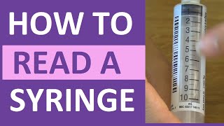 How to Read a Syringe 3 ml 1 ml Insulin amp 5 mlcc  Reading a Syringe Plunger [upl. by Willner]