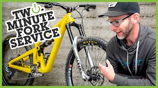 TwoMinute Mountain Bike Fork Service with Lee Trumpore [upl. by Artek]