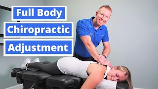 Pinched Nerve in Neck Relief with Full Body Chiropractic Adjustment  Chiropractor Exam amp Adjustment [upl. by Akcirre110]