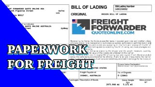 Paperwork For Freight Explained  BOL bill of lading [upl. by Eemla]