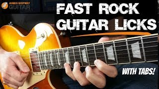 Fast Rock Guitar Licks [upl. by Bernadette]