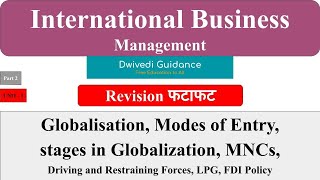 2  International Business Management  Globalization Modes of Entry MNC Stage in Globalization [upl. by Jb]