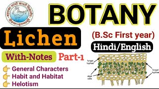 Lichens BSc 1st Year Botany Lichen BSc 1st Year BotanyGeneral CharactersBSc 1st year 2nd Paper [upl. by Ahsiam929]