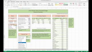 Household Budget Template and Tutorial Excel [upl. by Hachmann]