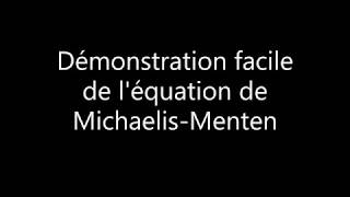 Equation de MichaelisMenten Facile  ENZYMOLOGIE [upl. by Arihaj]