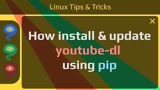 How install amp update youtubedl using pip [upl. by Anidene]