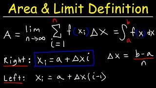 Finding The Area Using The Limit Definition amp Sigma Notation [upl. by Llehcam579]