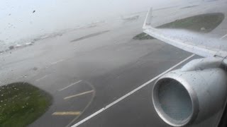 Full Throttle HD 757 Takeoff Through an Intense Miami Rainstorm [upl. by Ji]