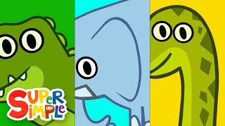 Turn amp Learn ABCs  ANIMALS  ​​🌈 Super Simple ABCs [upl. by Repsihw]