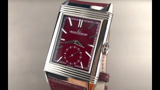 JaegerLeCoultre Reverso Tribute Small Seconds Red Wine Dial Q397846J JLC Watch Review [upl. by Lundin]