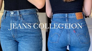 Jeans Collection  Levis Everlane Abercrombie amp Fitch Uniqlo [upl. by Erinn]