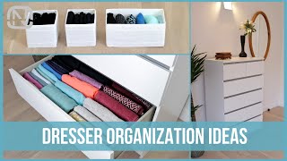 HOW TO ORGANIZE A DRESSER The KONMARI Method and drawer organization hacks  OrgaNatic [upl. by Ardnuaet]