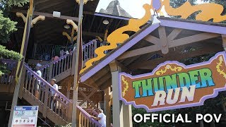 Official POV  Thunder Run  Canadas Wonderland [upl. by Ynaiffit]