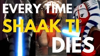 Every Time Shaak Ti Dies Clone Wars Force Unleashed Lego [upl. by Bhayani]