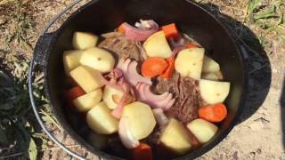 Dutch Oven Pot Roast with yummy biscuits [upl. by Yeldoow837]