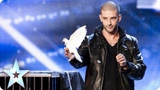 Darcy Oakes jawdropping dove illusions  Britains Got Talent 2014 [upl. by Vershen]