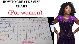 HOW TO CREATE SIZE CHART for Womens Clothing [upl. by Ahsurej405]