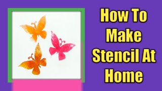 DIY Handmade Stencil Making amp Printing l Easy Paper Stenciling at home [upl. by Nehttam]