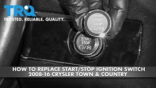 How to Replace Ignition Start Stop Switch 0816 Chrysler Town amp Country [upl. by Muhammad714]