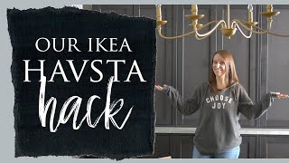 Our Ikea Havsta Cabinet Hack [upl. by Wynny]