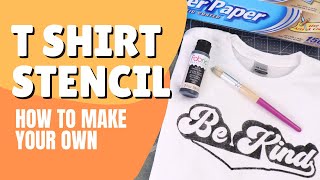 How to Make a Stencil for a T Shirt [upl. by Jac]