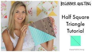 Beginner Quilting  Half Square Triangle Tutorial [upl. by Marget]