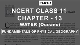 Water Oceans  Chapter 13 Geography NCERT Class 11 Part 1 [upl. by Aivartal]