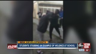 Video surfaces of King High School stabbing [upl. by Haslam]