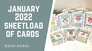 January 2022 SheetLoad of Cards SLCTJan2022 [upl. by Razal]