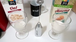 Oat Milk vs Almond Milk part 2 Frothing Test [upl. by Eibloc]