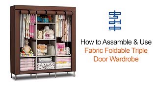 How to Use amp Assemble Foldable Wardrobe best foldable wardrobe [upl. by Ezzo107]