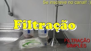 Filtração  Separação de misturas [upl. by Nihhi]