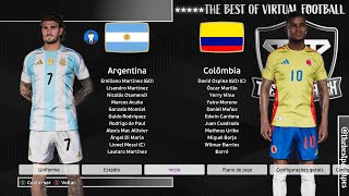 Argentina x Colômbia x eFootball PES 2021 [upl. by Halima]