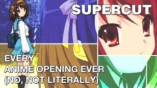 Supercut  Every Anime Opening Ever Made [upl. by Tonry]