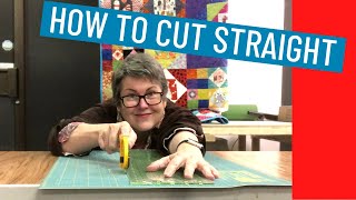 ✂️ HOW TO CUT STRAIGHT  QUILTING SKILLS TUTORIAL [upl. by Cammie435]