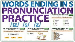 English Pronunciation Practice  How do you pronounce words ending in S [upl. by Savill825]