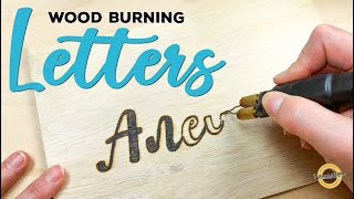 How to Wood Burn Letters  Templates and Freehand [upl. by Dleifxam]