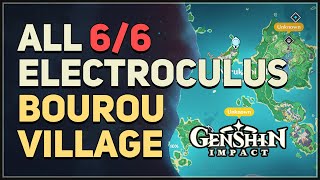 All 6 Bourou Village Electroculus Locations Genshin Impact [upl. by Aralc735]