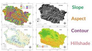 Slope Aspect Contour  Hillshade Map in ArcGIS [upl. by Clintock]